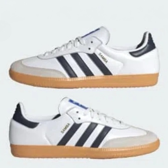 Adidas Samba OG Original "Cloud White/Night Indigo/Gum" Women’s sneakers Size 6 - Picture 3 of 16